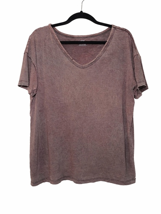 aerie Tops - American Eagle Aerie Brown V-Neck Distressed Oversized Boyfriend Tee Size Medium